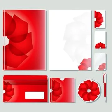 Corporate identity template with color elements. Vector company business styl Stock Illustration