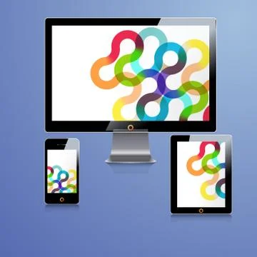 Corporate identity template with color elements. Vector company business styl Stock Illustration