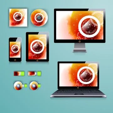 Corporate identity template with color elements. Vector company business styl Stock Illustration