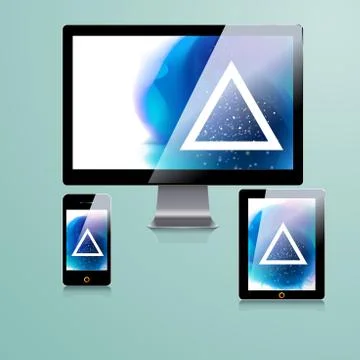 Corporate identity template with color elements. Vector company business styl Stock Illustration