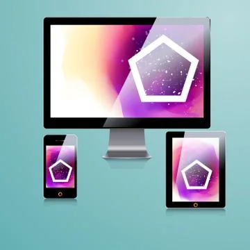 Corporate identity template with color elements. Vector company business styl Stock Illustration