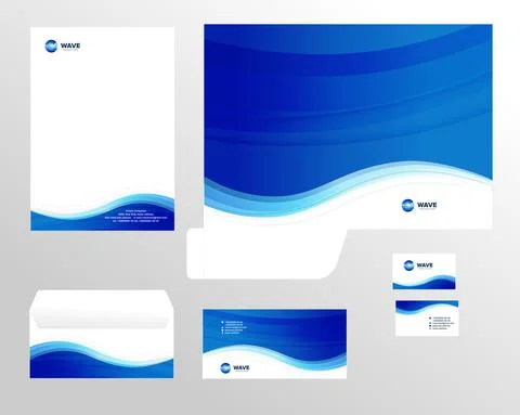 Corporate identity template design, visual marketing brand, business identity Stock Illustration