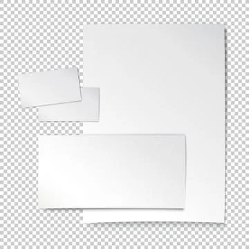 Corporate identity template. Empty letter envelope, business card and paper s Illustration