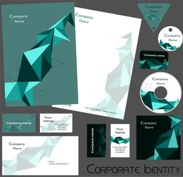 Corporate identity template Stock Illustration