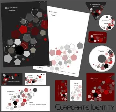 Corporate identity template Stock Illustration
