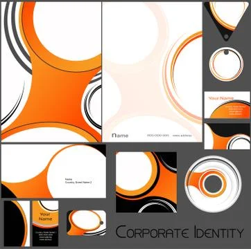 Corporate identity template Stock Illustration
