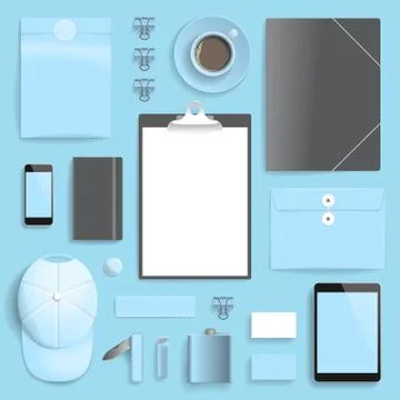Corporate identity template Stock Illustration