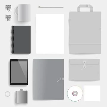 Corporate identity template Stock Illustration