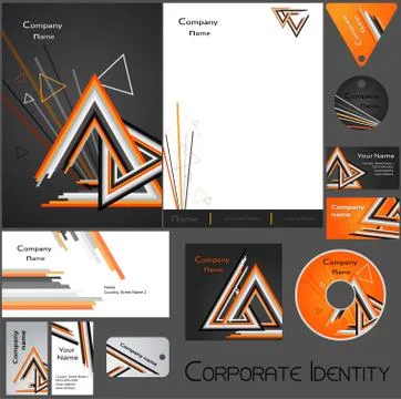 Corporate identity template Stock Illustration