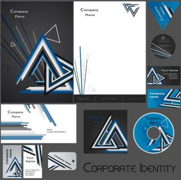 Corporate identity template Stock Illustration