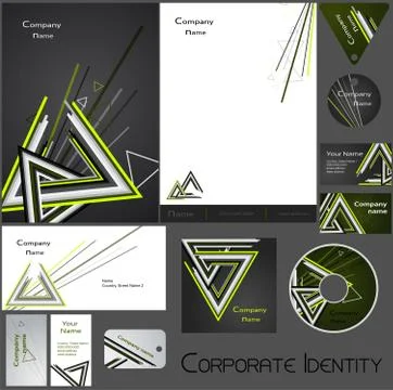 Corporate identity template Stock Illustration