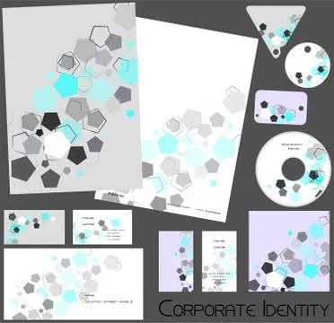 Corporate identity template Stock Illustration