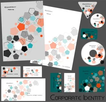 Corporate identity template Stock Illustration