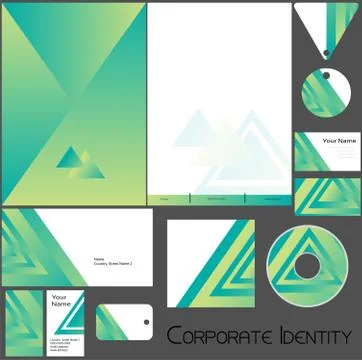 Corporate identity template Stock Illustration