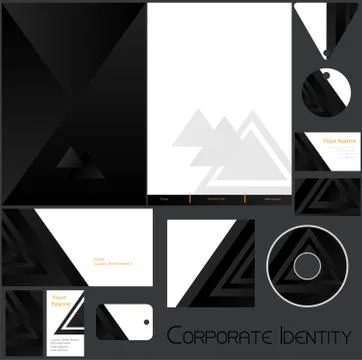 Corporate identity template Stock Illustration