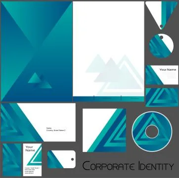 Corporate identity template Stock Illustration