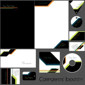 Corporate identity template Stock Illustration