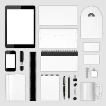 Corporate identity template Stock Illustration