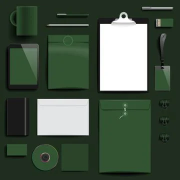 Corporate identity template Stock Illustration