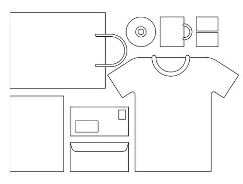 Corporate identity template Stock Illustration