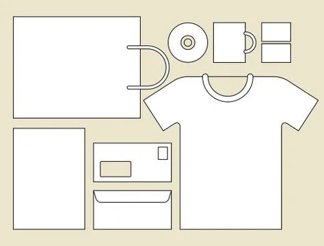 Corporate identity template Stock Illustration