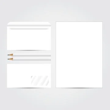 Corporate identity template set blank. Business mock-up  white Stock Illustration