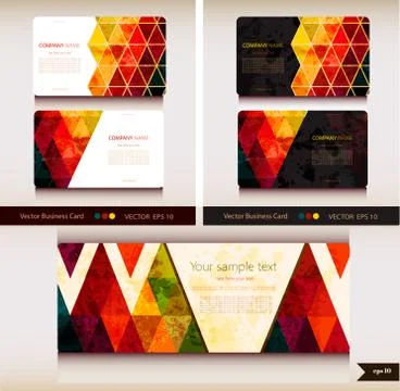 Corporate Identity. Vector templates. Geometric pattern. Stock Illustration