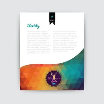 Corporate identity vector triangle pattern, background, illustration with ple Stock Illustration