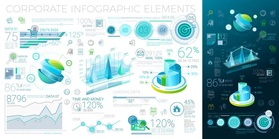 Corporate Infographic Elements イラスト素材