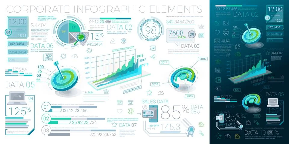 Corporate Infographic Elements イラスト素材