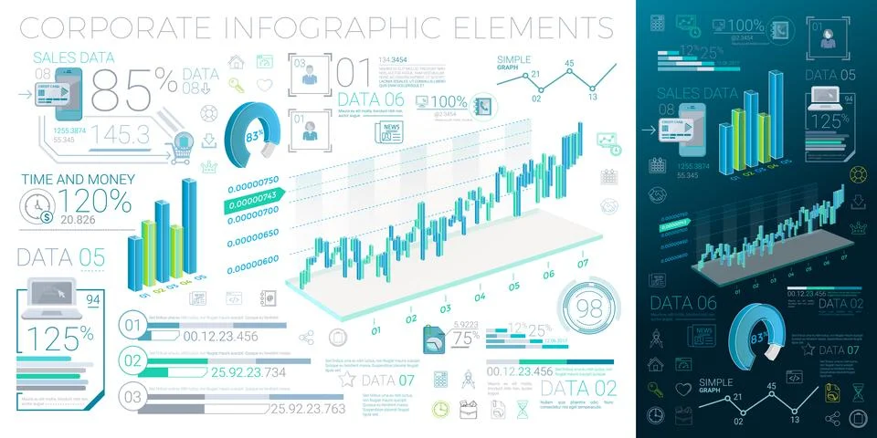 Corporate Infographic Elements Stock Illustration