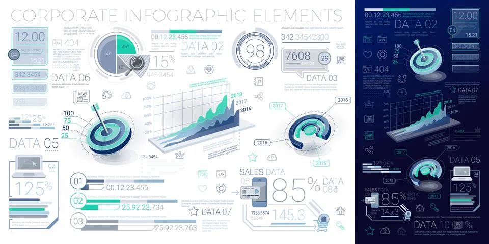 Corporate Infographic Elements Stock Illustration