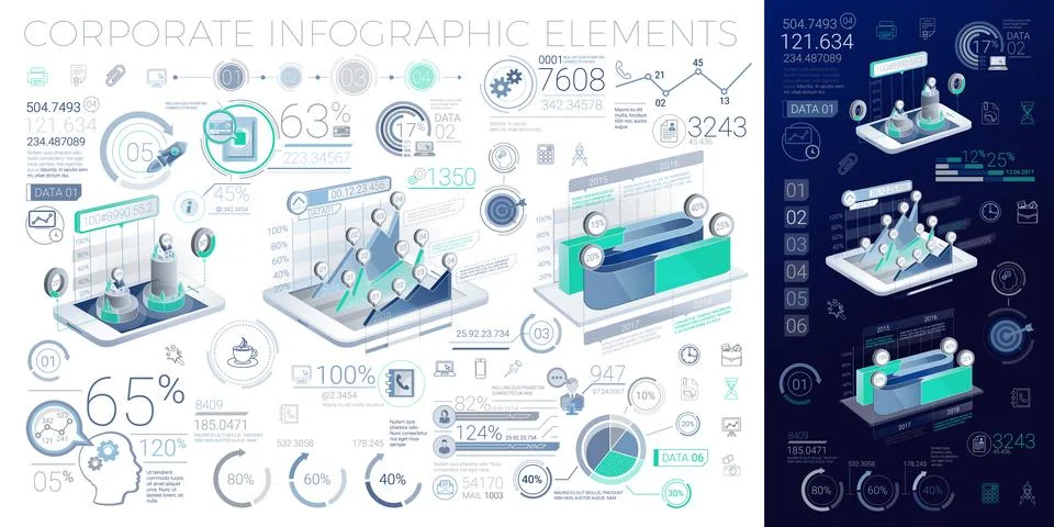 Corporate Infographic Elements Stock Illustration