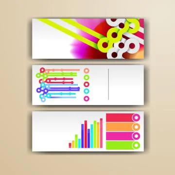 Corporate infographic template with color elements. Vector company business s Stock Illustration