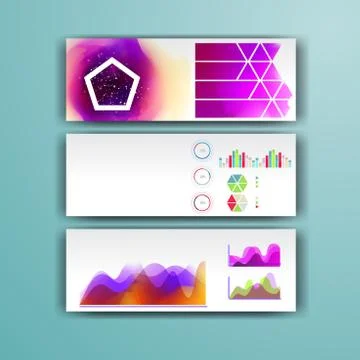 Corporate infographic template with color elements. Vector company business s Stock Illustration