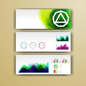 Corporate infographic template with color elements. Vector company business s Stock Illustration