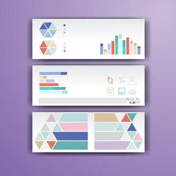 Corporate infographic template with color elements. Vector company business s Stock Illustration