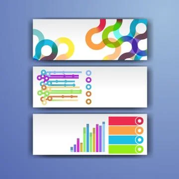 Corporate infographic template with color elements. Vector company business s Stock Illustration