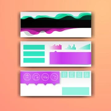 Corporate infographic template with color elements. Vector company business s Stock Illustration