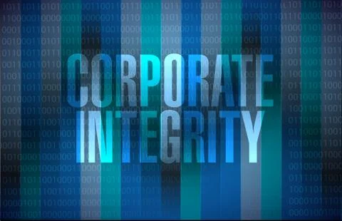 Corporate integrity binary background sign concept Stockillustratie