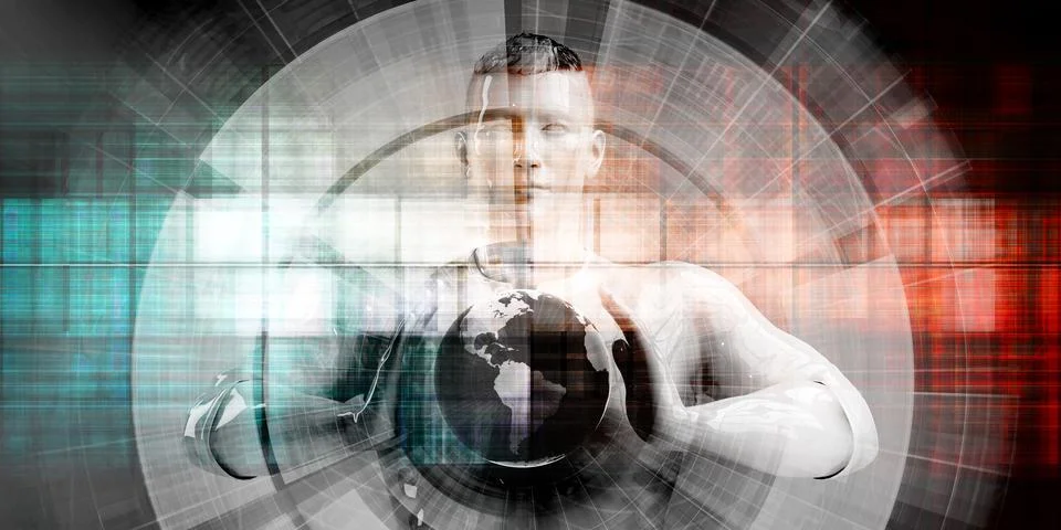 Corporate Intelligence Accelerating Worldwide Technology And Trade 스톡 일러스트