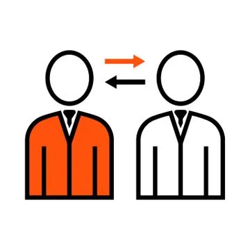 Corporate Interaction Icon Stock Illustration