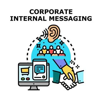 Corporate internal messaging concept improving business communication Stock-Illustration