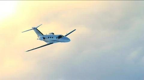 Corporate Jet Air to Air Stock Footage 685711