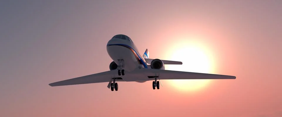 Corporate jet Stock Illustration