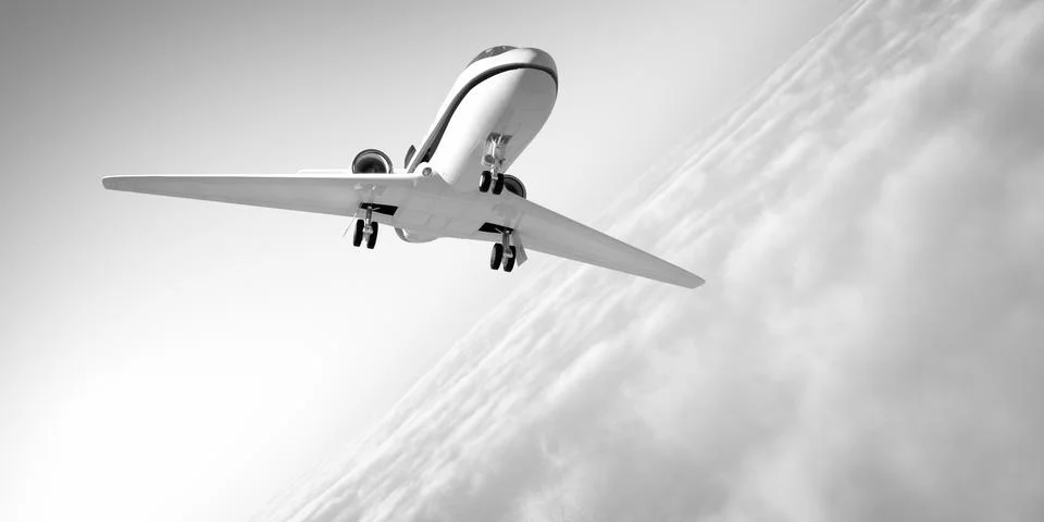 Corporate jet Stock Illustration