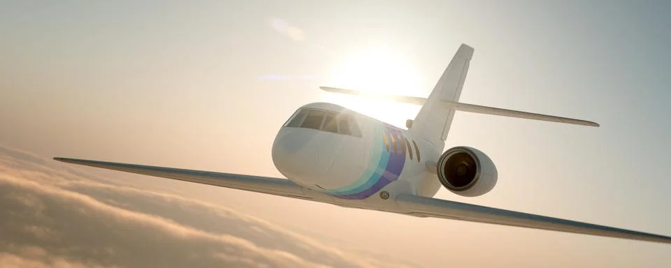 Corporate jet Stock Illustration