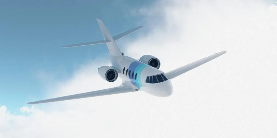 Corporate jet Stock Illustration