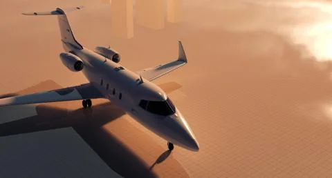 Corporate jet Stock Illustration