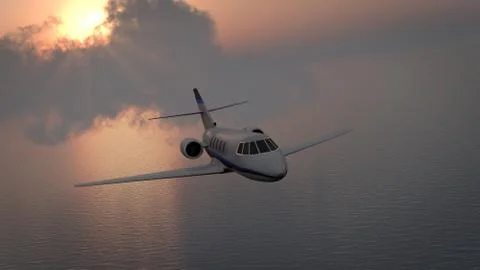 Corporate jet Stock Illustration